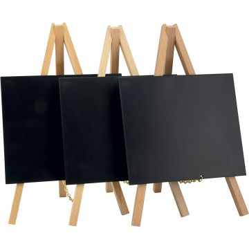 Ardoise de Table avec trépied - 150 x  260 mm - Support Hêtre : SECURIT mini photo