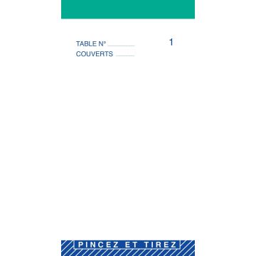 Bloc MAITRE D'HOTEL Commande Restaurant - 150 x 75 mm 2223 ELVE Modèle