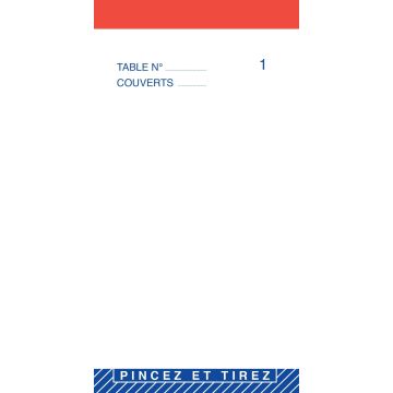 Bloc MAITRE D'HOTEL Commande Restaurant - 150 x 85 mm 2232 ELVE Modèle