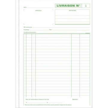 LIVRAISON Carnet autocopiant Tripli - 297 x 210 mm 13163E Exacompta