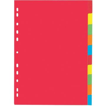 PAGNA 31101-20 : Jeu de 10 intercalaires neutres - 225 x 300 mm - Assortiment de couleurs