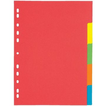 Photo PAGNA 31051-20 : Jeu de 5 intercalaires neutres - 225 x 300 mm - Assortiment de couleurs