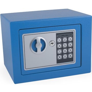Mini Coffre-fort Serrure à code - 6 L - Bleu PAVO