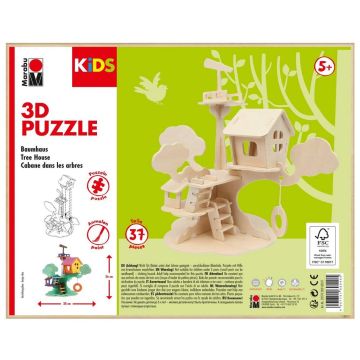 Photo Puzzle 3D en bois - Cabane dans l'arbre MARABU KIDS