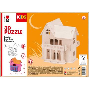 Photo Puzzle 3D en bois - Maison de rêve MARABU KIDS