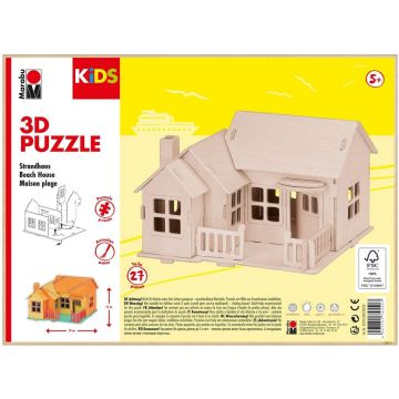Photo Puzzle 3D en bois - Maison de plage MARABU KIDS
