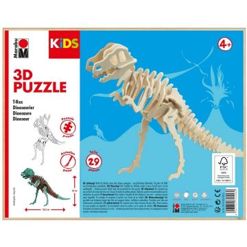 Photo Puzzle 3D en bois - Dinosaure T-Rex MARABU KIDS