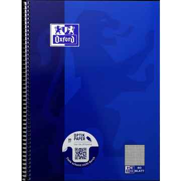 Photo OXFORD : Cahier à spirale - 160 pages quadrillées A4+ 100050358