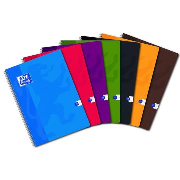 Photo OXFORD : Cahier à spirale - 180 pages à grands carreaux - A4