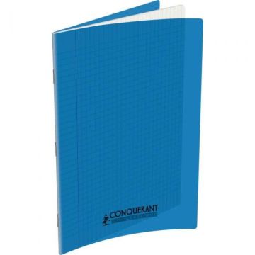 Photo Cahier Séyès / Grands carreaux Bleu - Polypro - 96 pages - 210 x 297 mm CONQUERANT :