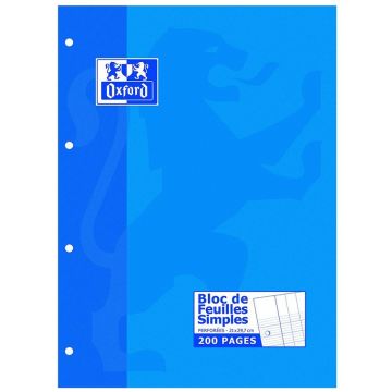 Photo OXFORD : Feuilles mobiles Séyès perforées -  200 pages - 210 x 297 mm