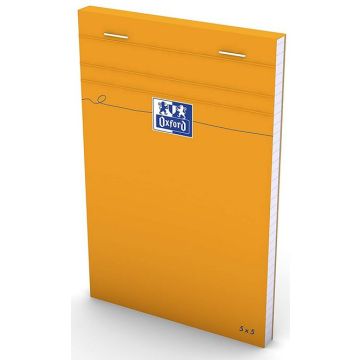 Photo OXFORD : Bloc-notes quadrillé - Couverture orange - 110 x 170 mm Feuille blanche