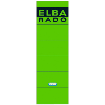 Photo Etiquettes pour dos de classeur - 59 x 190 mm - Vert : ELBA 100420948