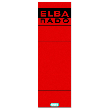 Photo Etiquettes pour dos de classeur - 59 x 190 mm - Rouge : ELBA 100420950