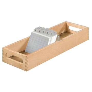 Photo Bac en bois pour fiches - Format A5 - Paysage - 1500 fiches : HAN 1005-0 