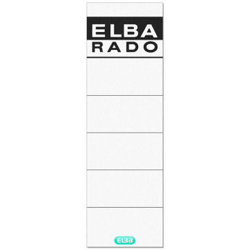 Photo Etiquettes pour dos de classeur - 59 x 190 mm - Blanc : ELBA 100551826