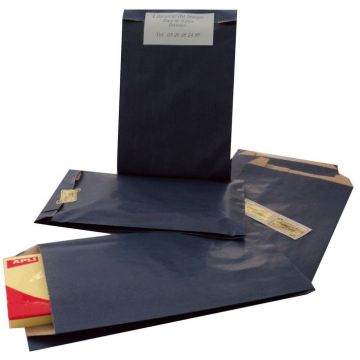 Pochette d'emballage en papier - 110 x 210 mm - Kraft Bleu AGIPA 