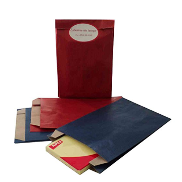 Photo Pochette d'emballage en papier - 240 x 410 mm - Kraft Rouge AGIPA