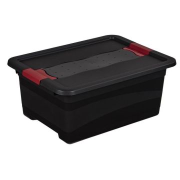 Photo Bac de rangement Box - 12 litres graphite/rouge 1084482600000 KEEEPER