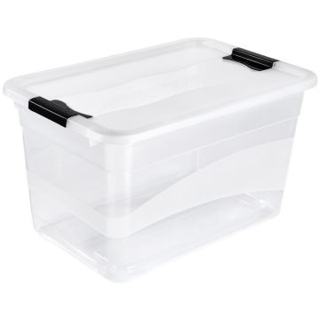 Photo Boite de rangement à couvercle - 52 litres - Transparent KEEEPER Cornelia