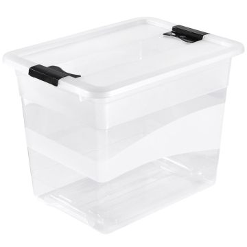 Photo Boite de rangement à couvercle - 24 litres - Transparent KEEEPER Cornelia