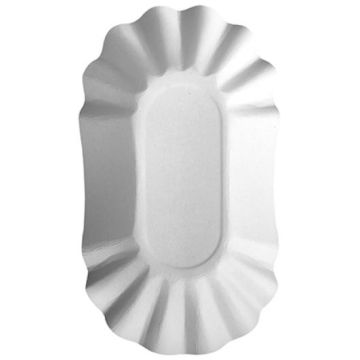 Photo Barquette à frites ovale - 105 x 175 x 30 mm PAP STAR Pure
