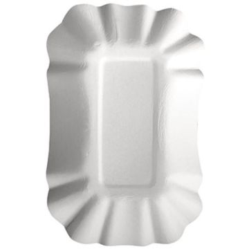 Photo Barquette à frites rectangulaire - 90 x 140 x 30 mm PAP STAR Pure