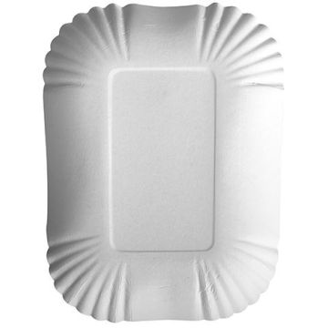 Photo Barquette à frites rectangulaire - 130 x 175 x 30 mm PAP STAR Pure