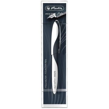 Image Stylo plume My.Pen Style - Ambidextre - Blanc/Noir : HERLITZ Dark Shale 11357241