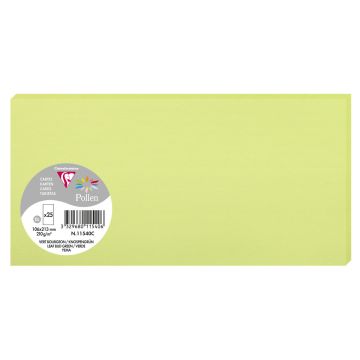Photo POLLEN Carte DL vert bourgeon 106 x 213 mm 11540C Clairefontaine