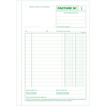 Photo FACTURES Carnet 210 x 148 mm - Autocopiant Dupli EXACOMPTA