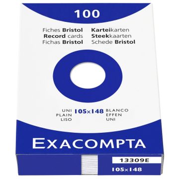 Photo Fiches Bristol unies - 105 x 148 mm - Blanc EXACOMPTA Image
