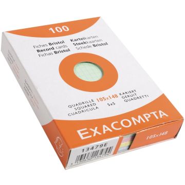 Photo Fiches Bristol quadrillées - 105 x 148 mm - Assortiment EXACOMPTA Image