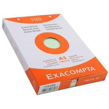 Photo Fiches Bristol quadrillées et perforées - 148 x 210 mm - Assortiment EXACOMPTA Image