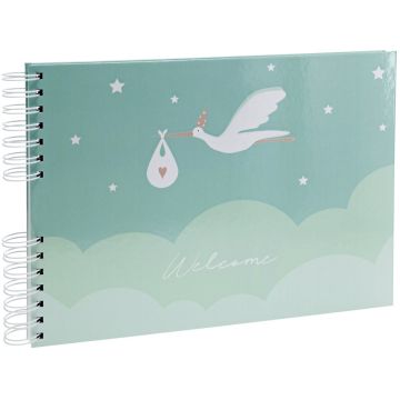 Photo Album photos à spirales - 320 x 220 mm - 100 photos - Bleu EXACOMPTA Cigogne Image