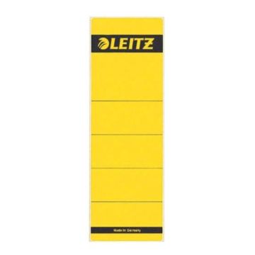 Photo Etiquettes Dos de classeur - 61 x 192 mm - Jaune : LEITZ Lot de 10 - 1642-00-15