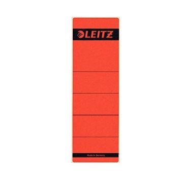 Photo Etiquettes Dos de classeur - 61 x 192 mm - Rouge : LEITZ Lot de 10 - 1642-00-25