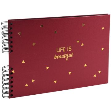 Photo Album photos à spirales - 320 x 220 mm - 150 photos - Rouge EXACOMPTA Life Image