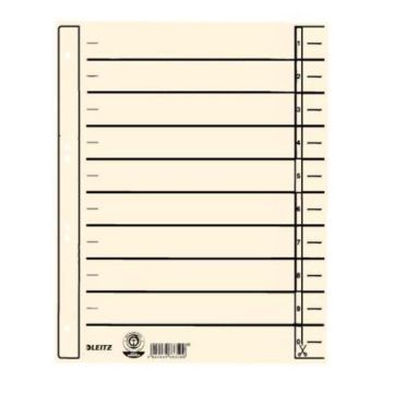 Photo Lot de 100 Intercalaires en carton - 240 x 300 mm - Chamois : LEITZ - 1657-00-11