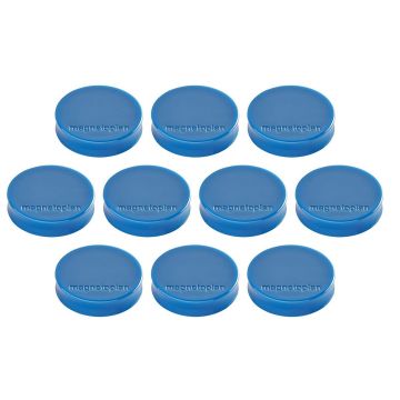 Photo Lot de 10 Aimants ronds Ergo - 30 mm - Bleu : MAGNETOPLAN 1664014