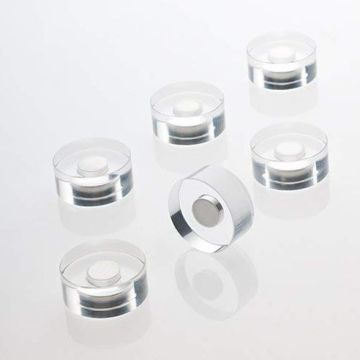 Photo Lot de 6 Aimants pour tableau magnétique en verre - 25 mm : MAGNETOPLAN 1680025