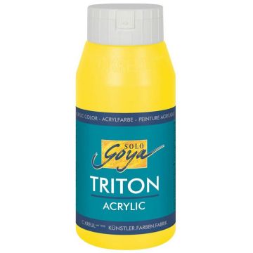 Photo Peinture acrylique Triton Acryl Basic - 750 ml - Jaune clair C. KREUL  flacon