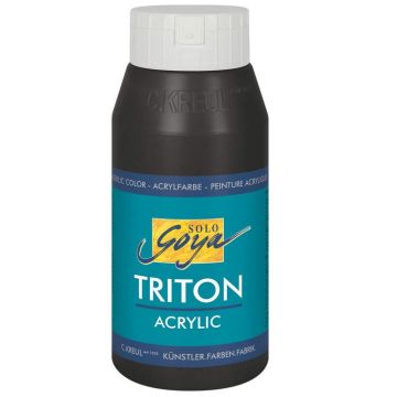 Photo Peinture acrylique Triton Acryl Basic - 750 ml - Noir C. KREUL  flacon
