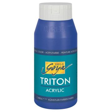 Photo Peinture acrylique Triton Acryl Basic - 750 ml - Bleu ultramarine C. KREUL  flacon