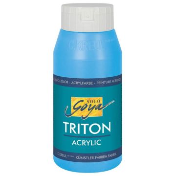 Photo Peinture acrylique Triton Acryl Basic - 750 ml - Bleu lumière C. KREUL flacon