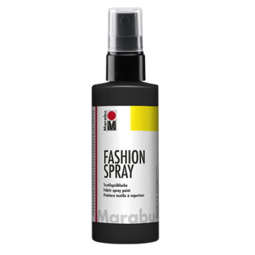 Photo MARABU : Peinture à vaporiser pour textile clair - Noir 17190050073