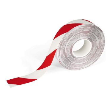 Ruban adhésif de signalisation - Rouge/Blanc : DURABLE photo