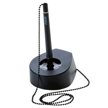 Photo Porte-stylo avec chaînette chromée - Noir : HAN SALSA 1770-13