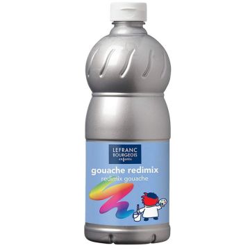 Photo Gouache liquide Argent - 1000 ml (LEFRANC Peinture)