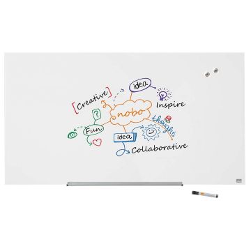 Photo Tableau magnétique en verre - Blanc - 1260 x 711 mm : NOBO Diamond 1905177
